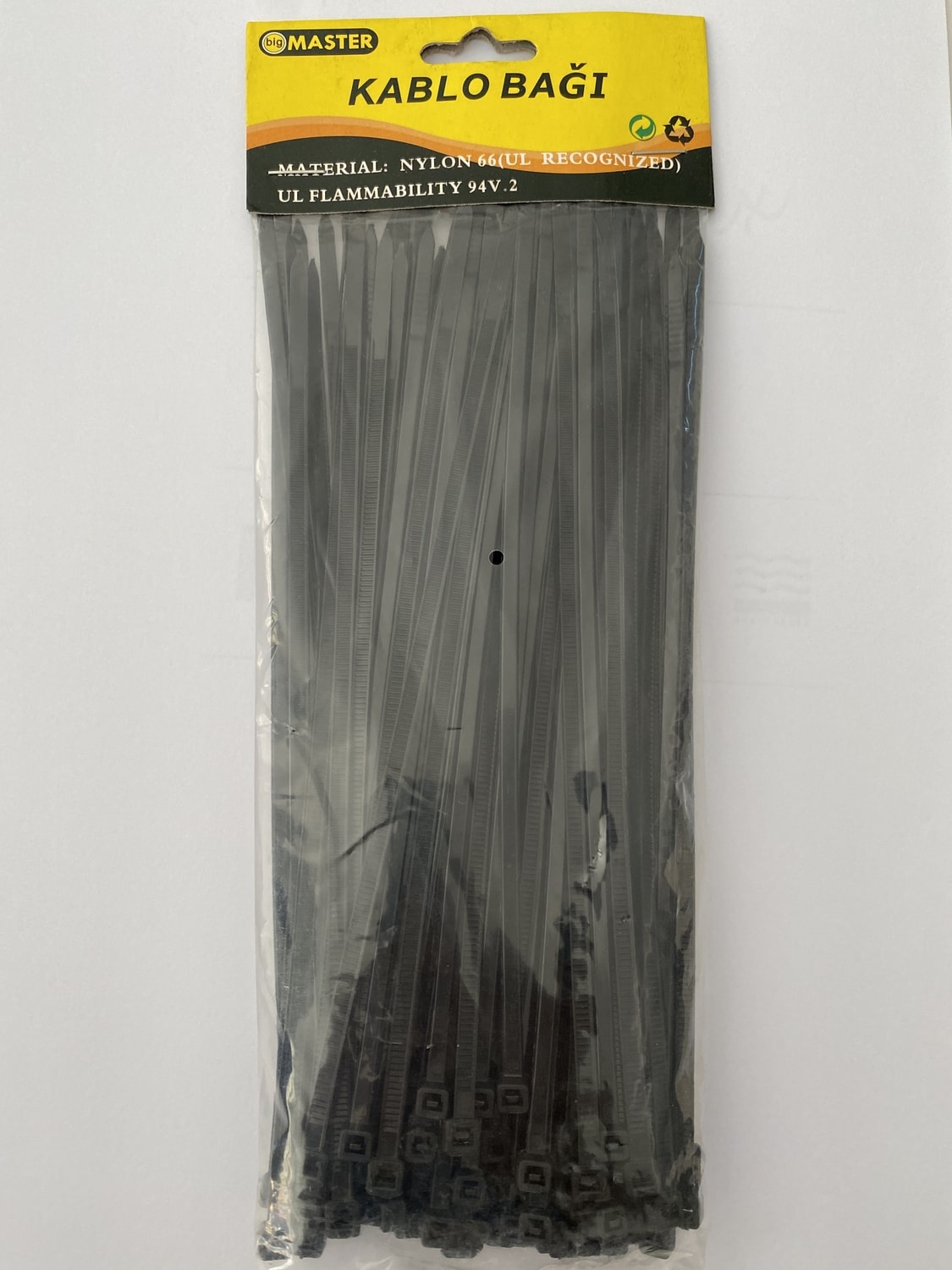 Kablo Bağı Plastik Cırt Kelepçe 3.6 X 200 mm 100 Adet Siyah