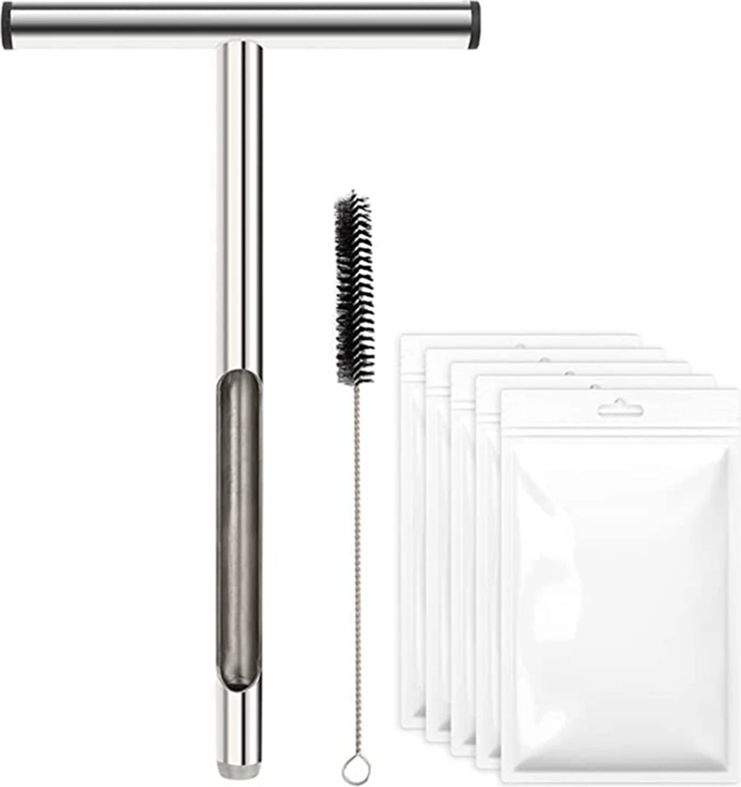 Toprak Numune Probu, 12,2 Inç Toprak Numune Alıcı, Toprak Numune Alma Tesisi Bakımı Çim Bahçe Çiftliği Için Toprak Probları, 5 Torba ve 1 Fırça (Yurt Dışından)