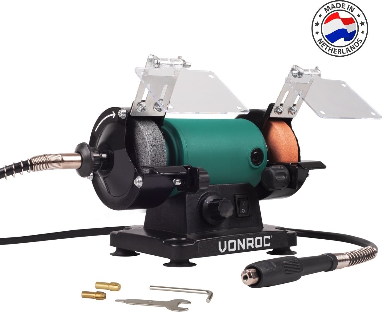 Tezgah Spiralli Taş Motoru - 150W - 75 mm