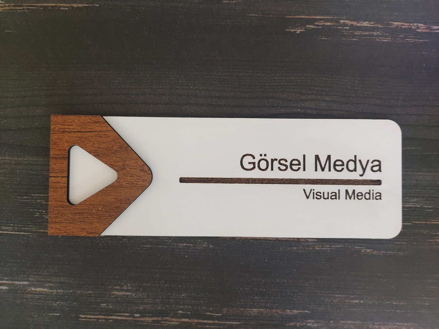 Görsel Medya Ofis Oda Kapı İsimliği Yönlendirme Tabelası Levhası Kişiselleştirilebilir