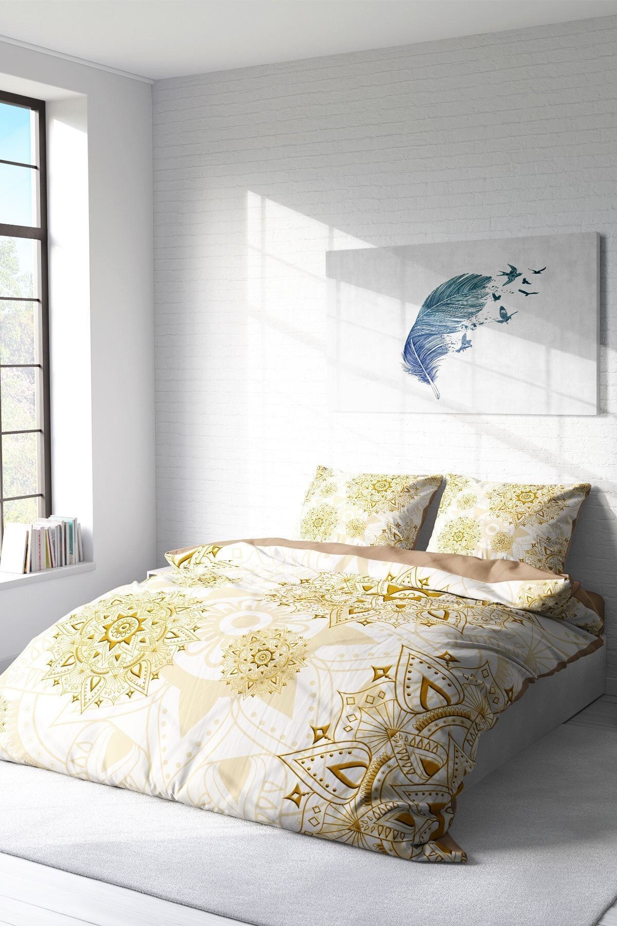 Kıng Sıze Gold Luxury 3d Çift Kişilik Nevresim Takımı 220x240cm