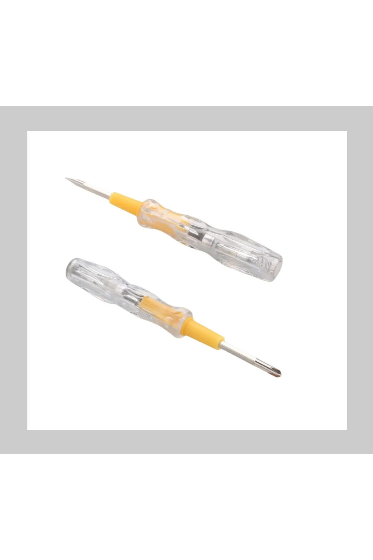 2 Adet Voltaj Test Cihazı Tornavida, Kontak Voltaj Test Cihazı Kalem Işık