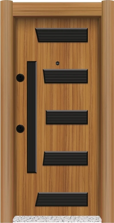 TEZ2453 Eskitme Kasalı Kabartma Model Çelik Kapı