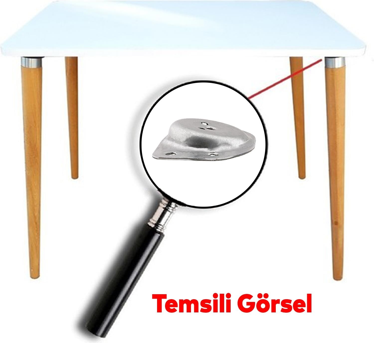 (4 Adet) Mobilya Zigon Masa Ahşap Sehpa Ayağı Bağlantı Aparatı Açılı Dereceli Ayakları Tabanı Metal