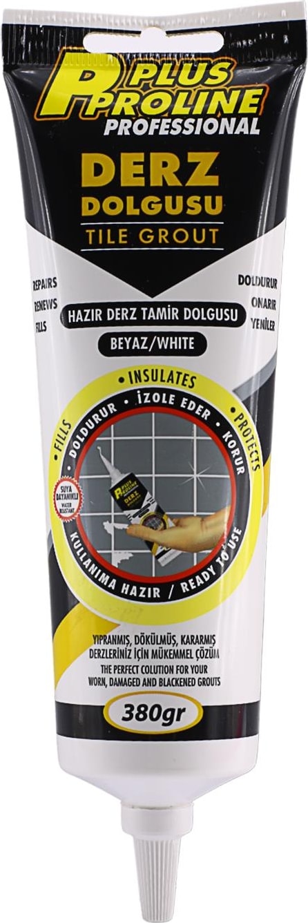 Derz Dolgu Fayans Seramik Mermer Yer Duvar Için Tamir Wc Banyo Tadilat Beyaz 380 gr 2 Adet