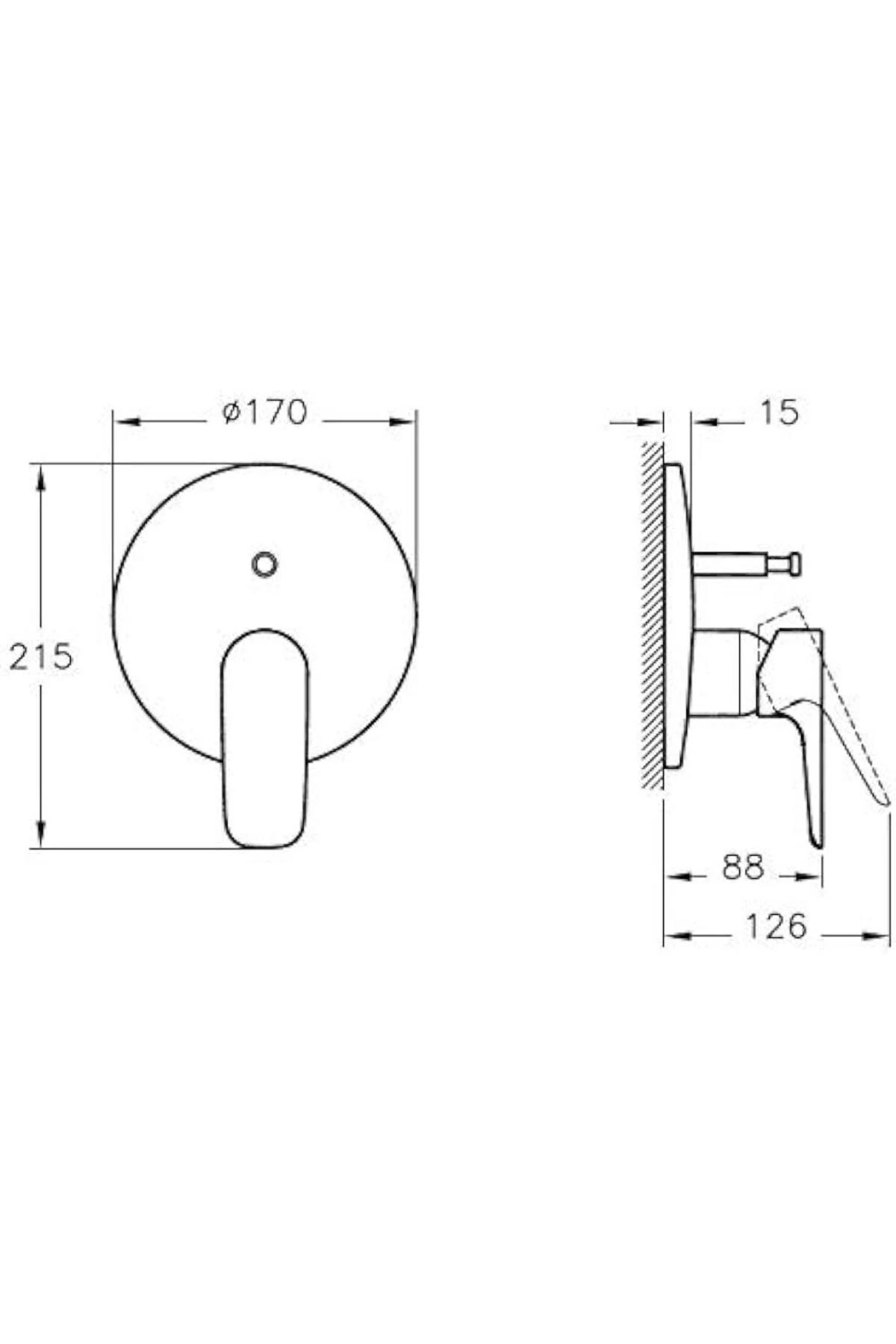 X-Line A42251 Ankastre Banyo Bataryası Sıva Üstü Krom