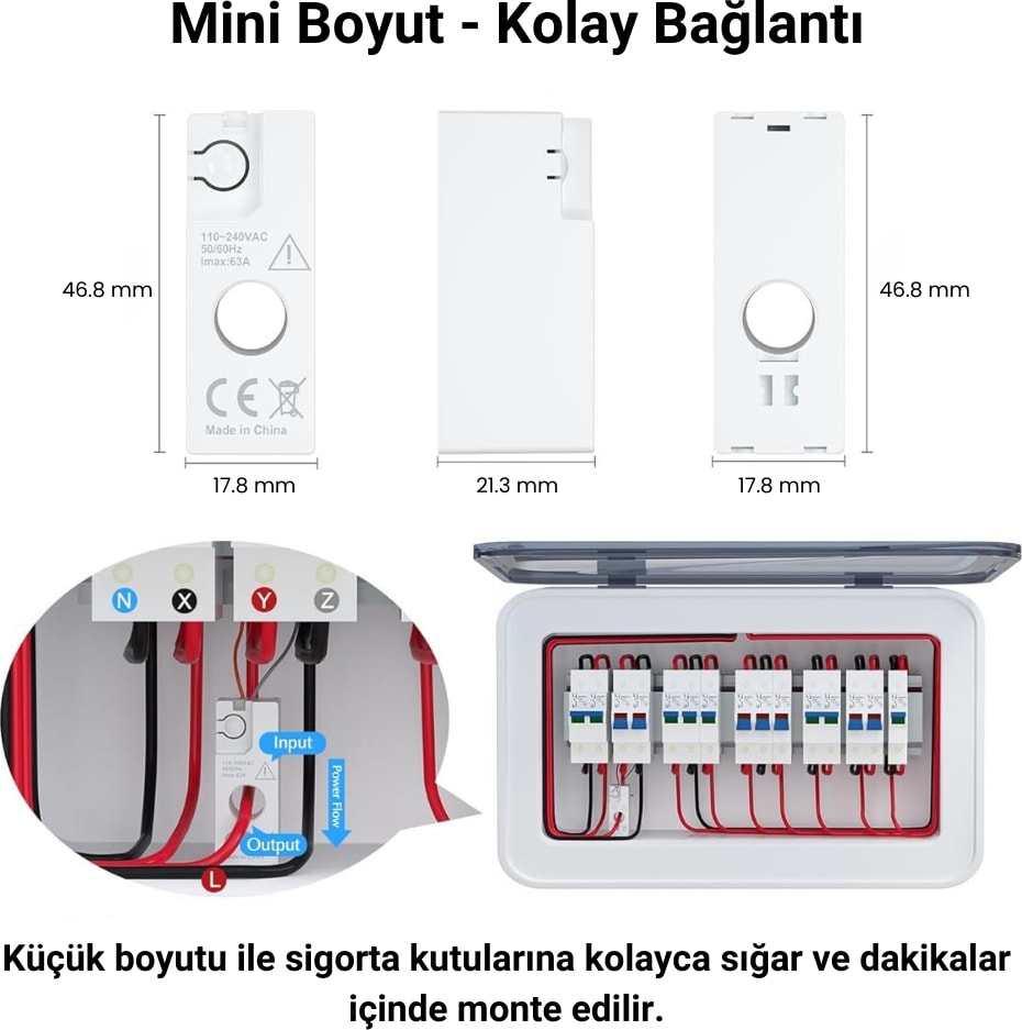 Wifi Akıllı Enerji Ölçer ( Tuya, Smart Life Uyumlu WiFi Enerji Analizörü)