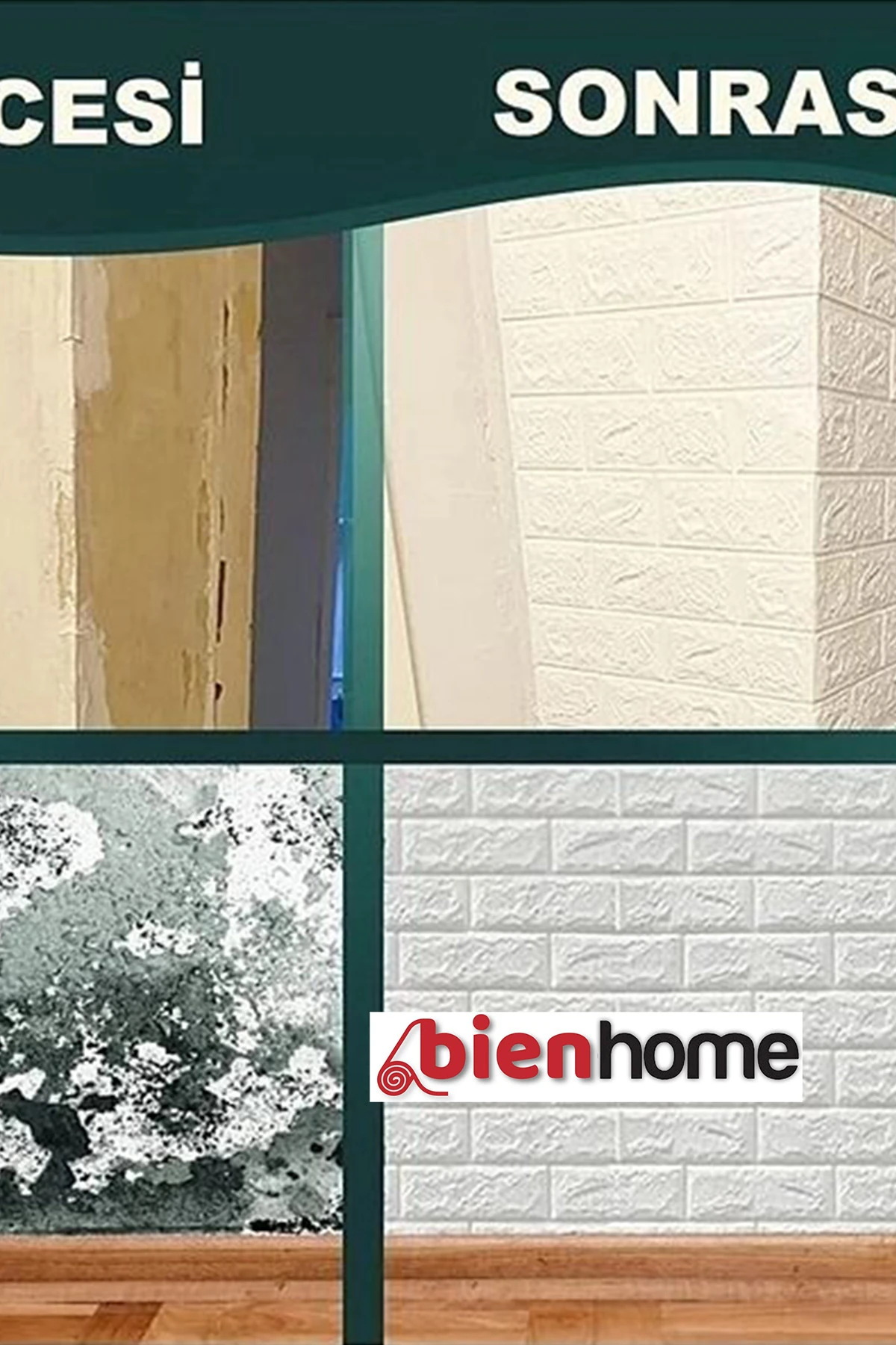 Yeni Kendinden Yapışkanlı Duvar Paneli Esnek Köpük Paneli 3d Boyutlu Tuğla Desen Beyaz 50x15 Cm