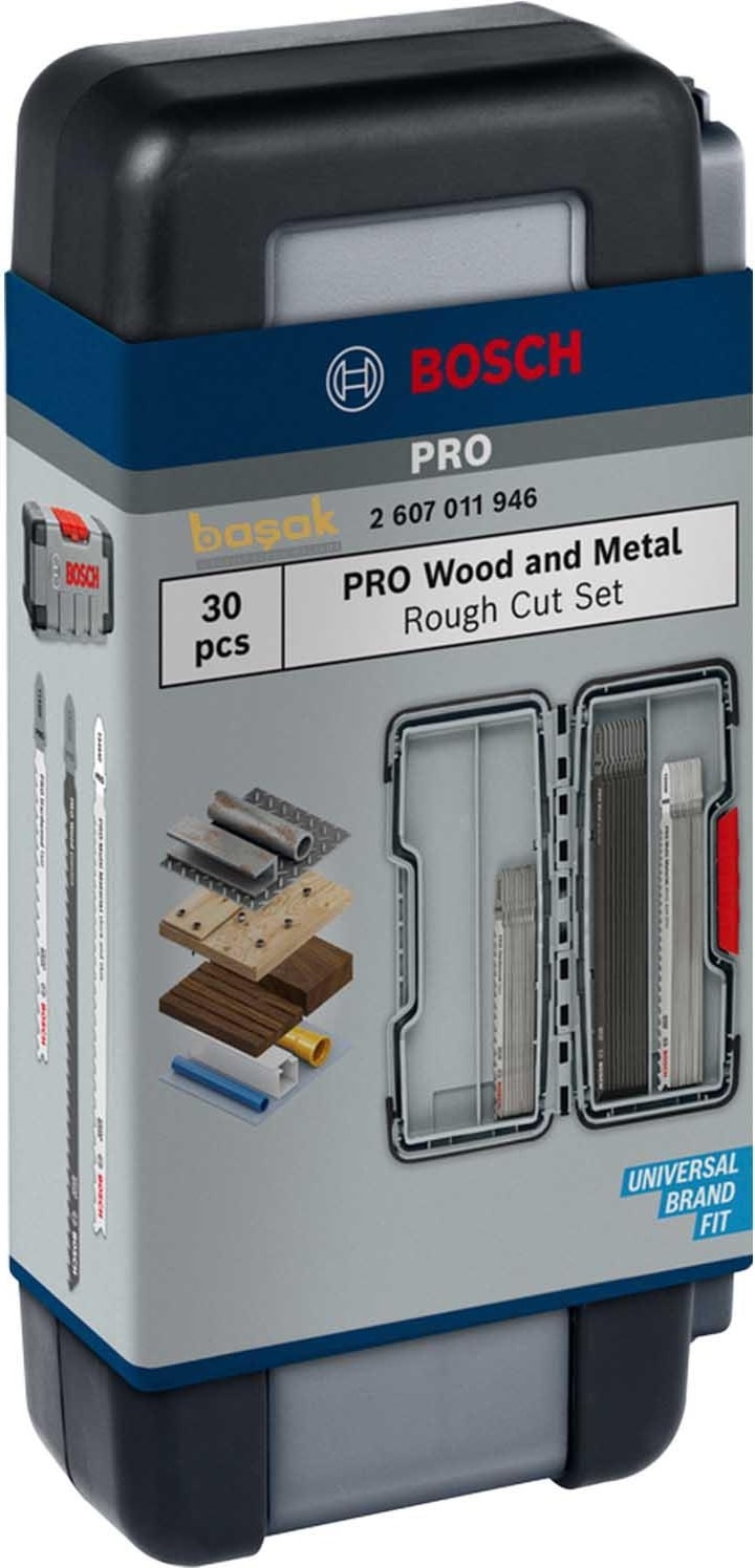 BOSCH Pro 30'lu Ahşap ve Metal Kesim Dekupaj Ucu Seti 2607011946