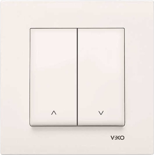 Karre Krem Jaluzi Kumanda Anahtarı İki Düğmeli Çerçeveli