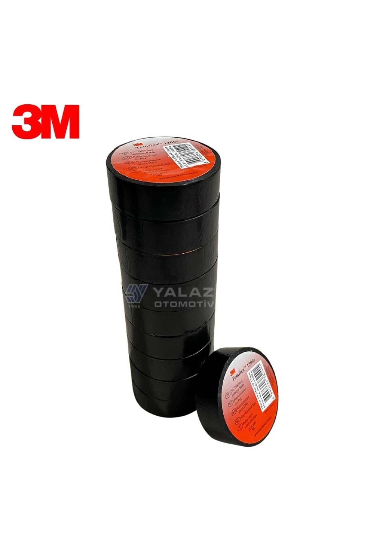 3M İZOLE BANT 18 MM SİYAH (KIRMIZI ETİKET) (10 ADET)