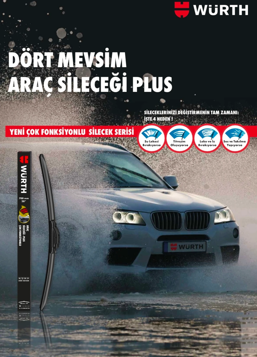4 Mevsim Araç Sileceği Plus 525MM 21''