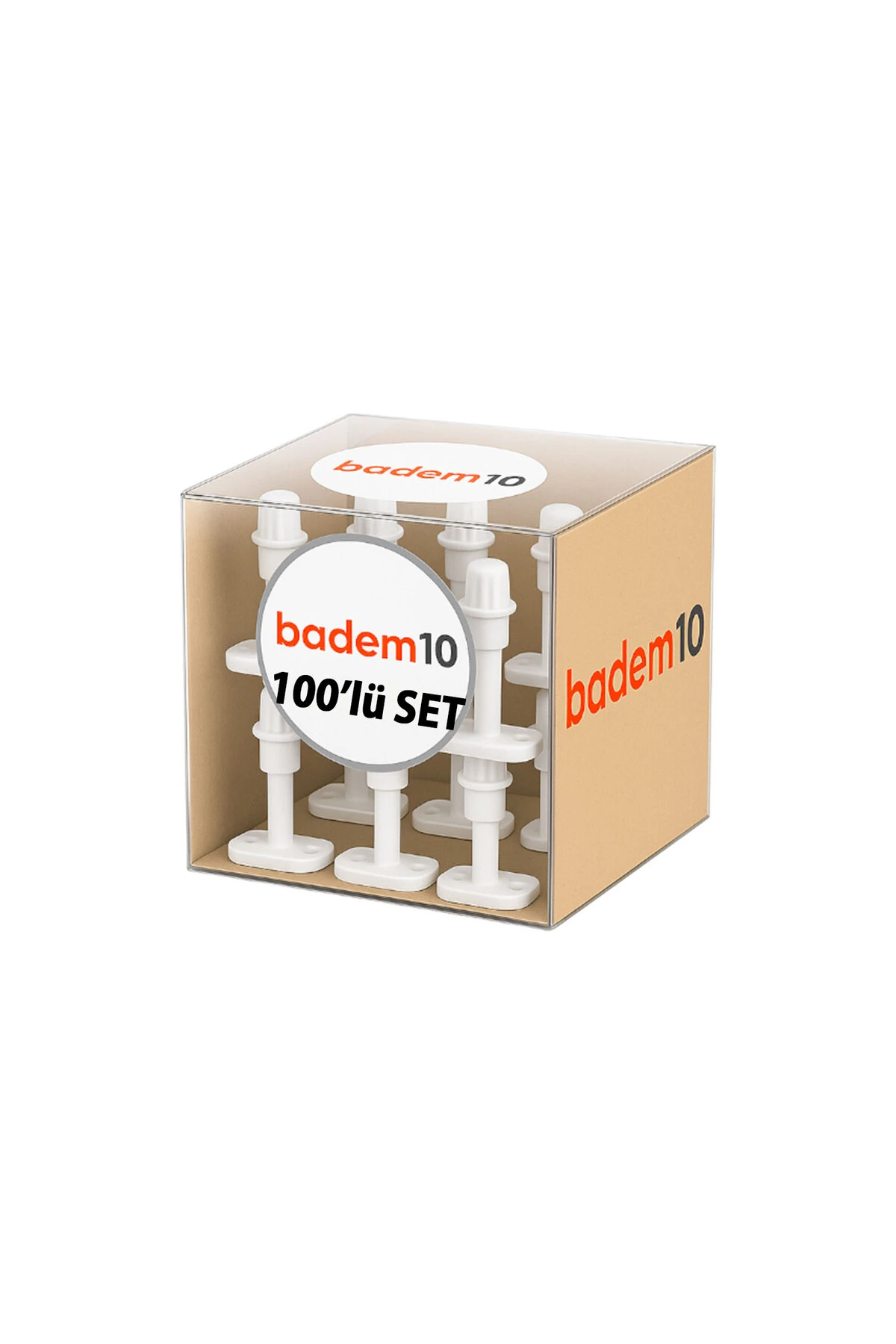 Beyaz 100 ADET Kapı Pencere Arkası Vidalı Silikon Tampon Duvar Boya Koruyucu Koruma Stoper Seti