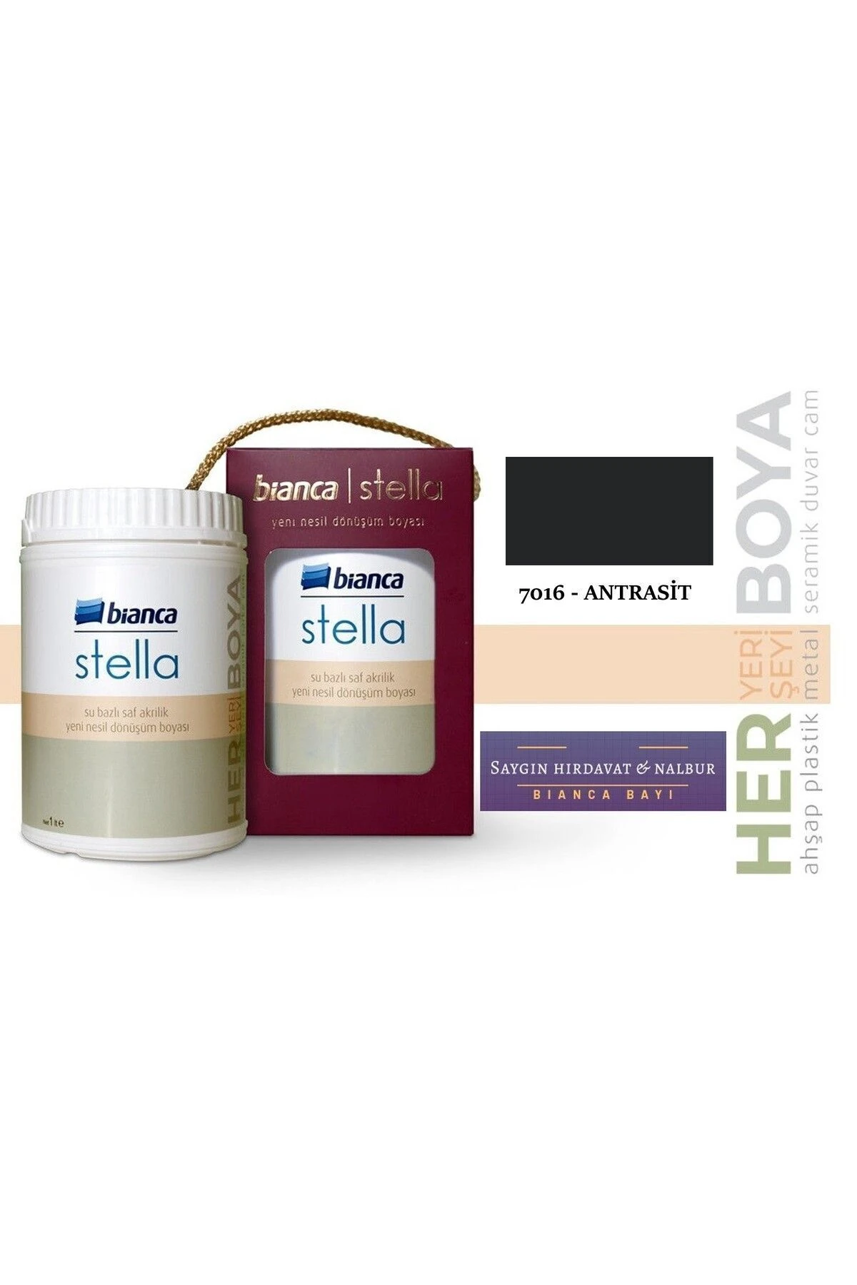 Stella Mutfak Tezgahı Boyama Seti Antrasit - 7016