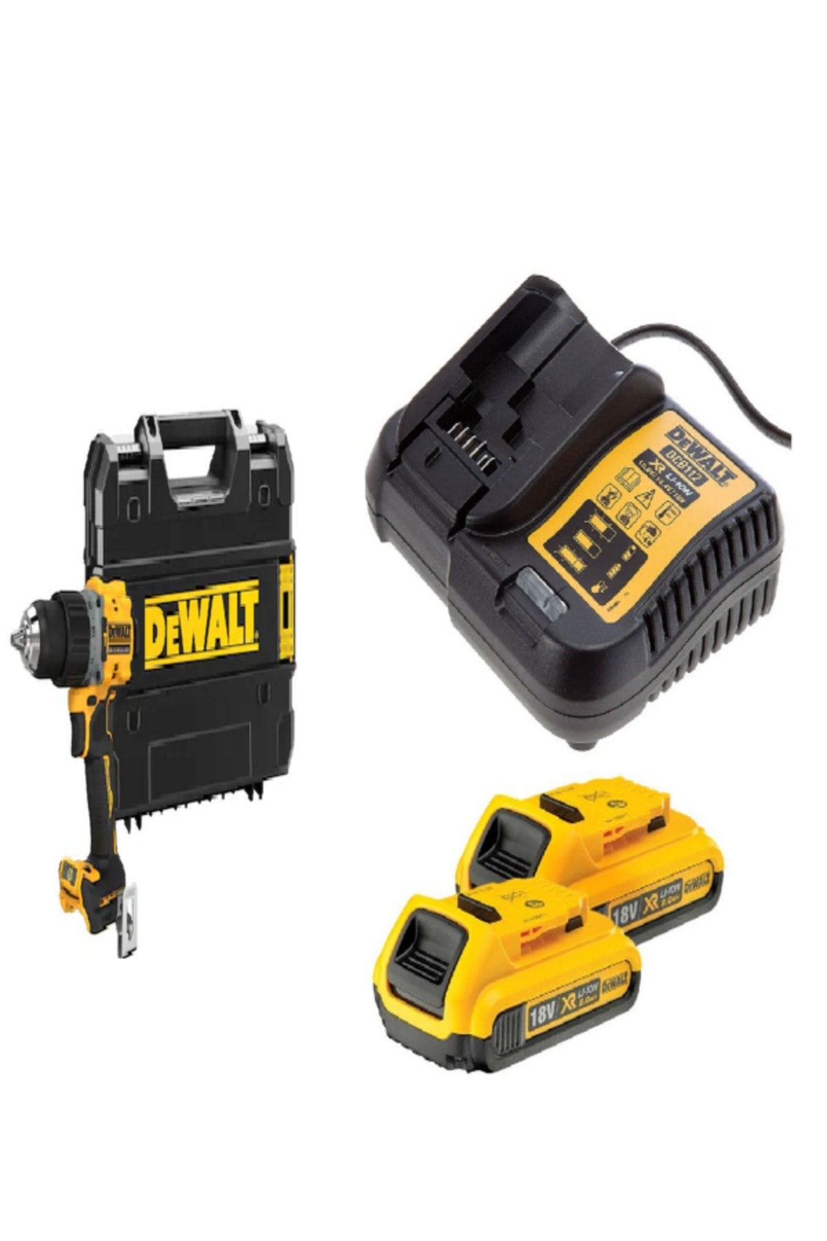 1 Adet Dcd805nt Kömürsüz Darbeli Matkap 2x4ah Akü