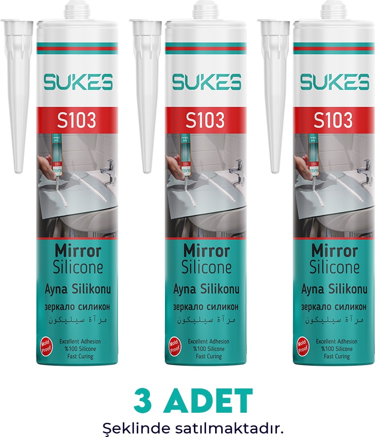 Sukes Ayna Silikonu 310 ml 3’lü Paket