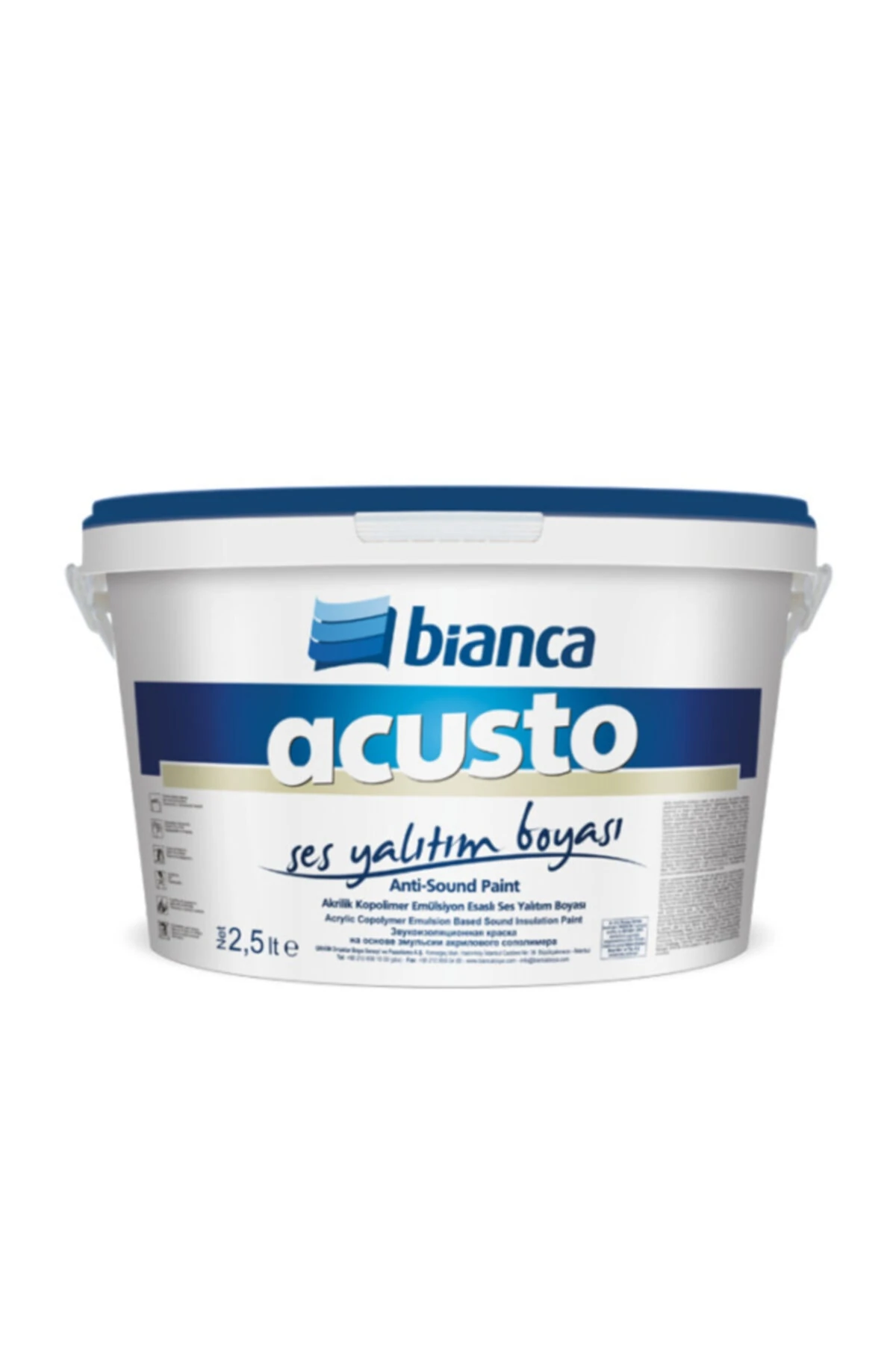 Acusto Ses Yalıtım Boyası 2.5lt Beyaz