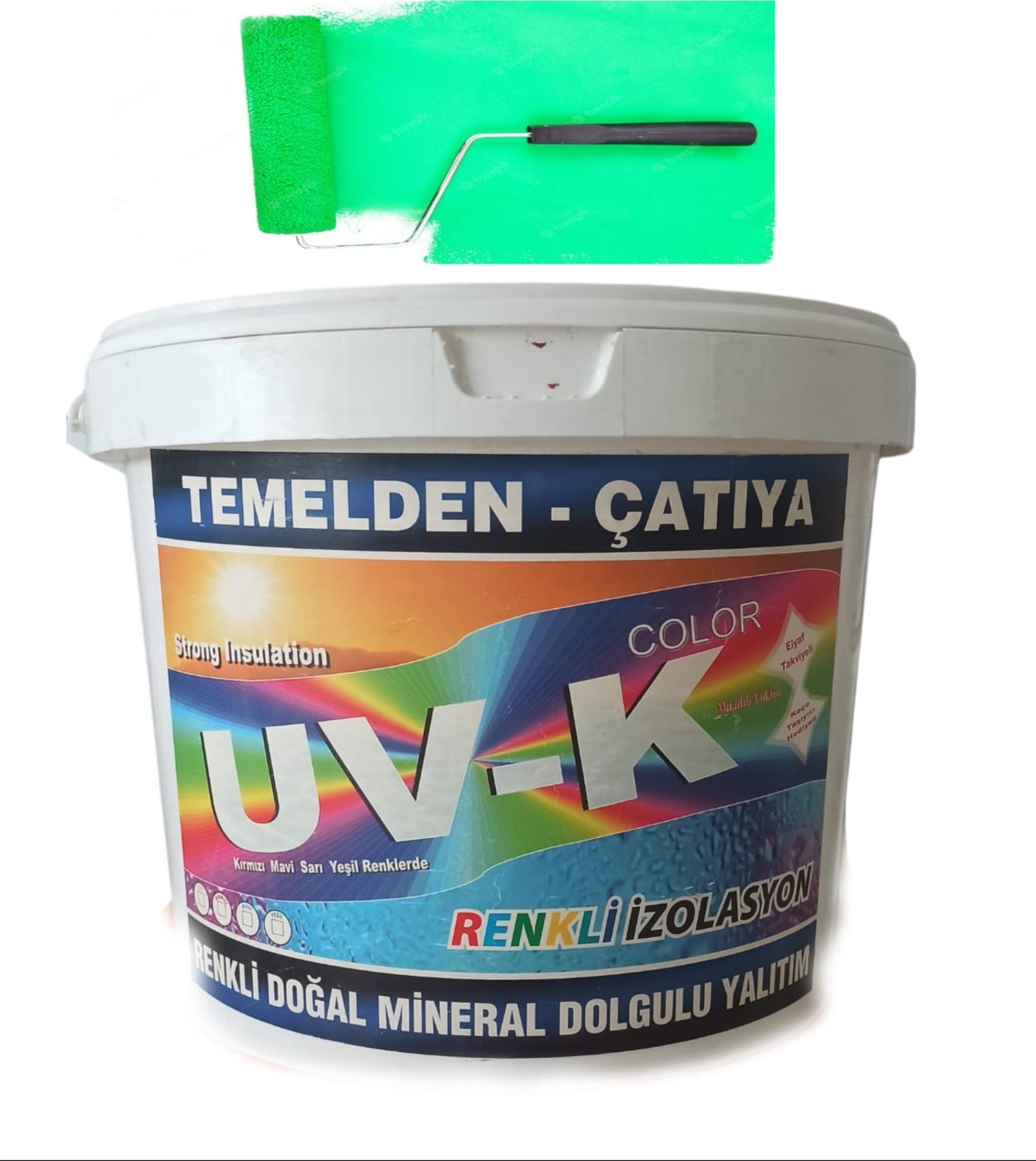 Uv-K Color / Premium Silikonlu Su Izolasyon Boyası 15 kg Yeşil