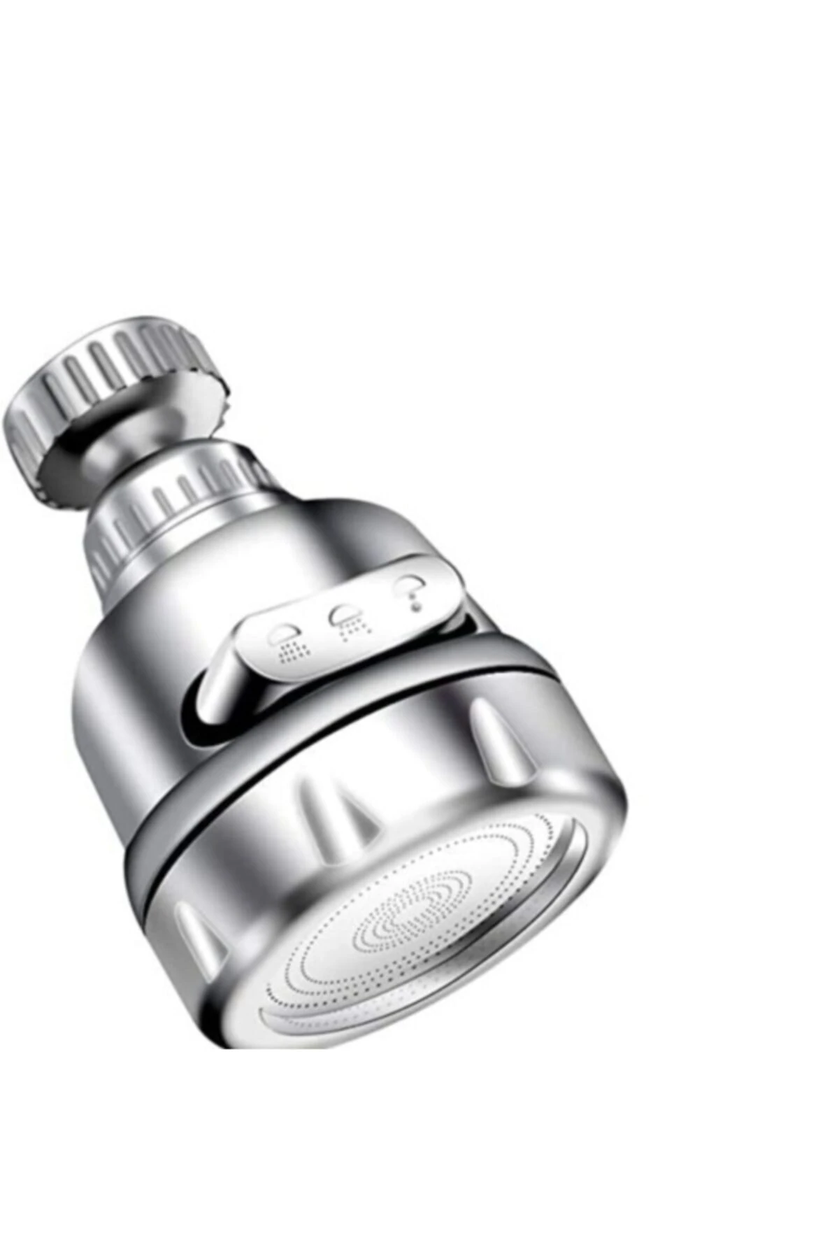 % 75 Su Tasarruflu 3 Fonksiyonlu Krom Musluk Başlığı Mutfak Ve Lavaboya Uyumlu 360 Derece Döner