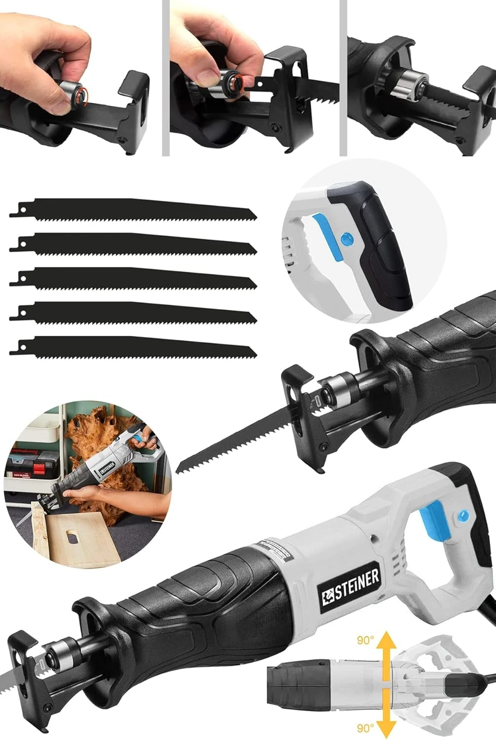 Alman Turbo 3001 Devir Ayarlı Tilki Kuyruğu Bakır Sargı Motor Kemik Tuğla Beton Kesme Makine