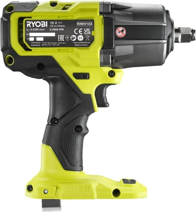 Ryobı RIWH18X-0 1/2 Akülü Darbeli Somun Sıkma ve Sökme Makinesi Kömürsüz 1600NM - (Aküsüz)