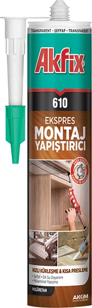 610 Ekspres Pu Montaj Yapıştırıcı Sıvı Çivi 310 ml Şeffaf