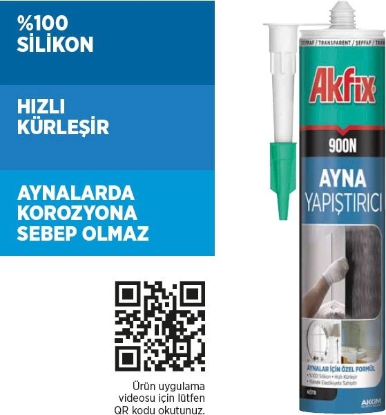 900N Nötr Ayna Silikonu Şeffaf 280ML