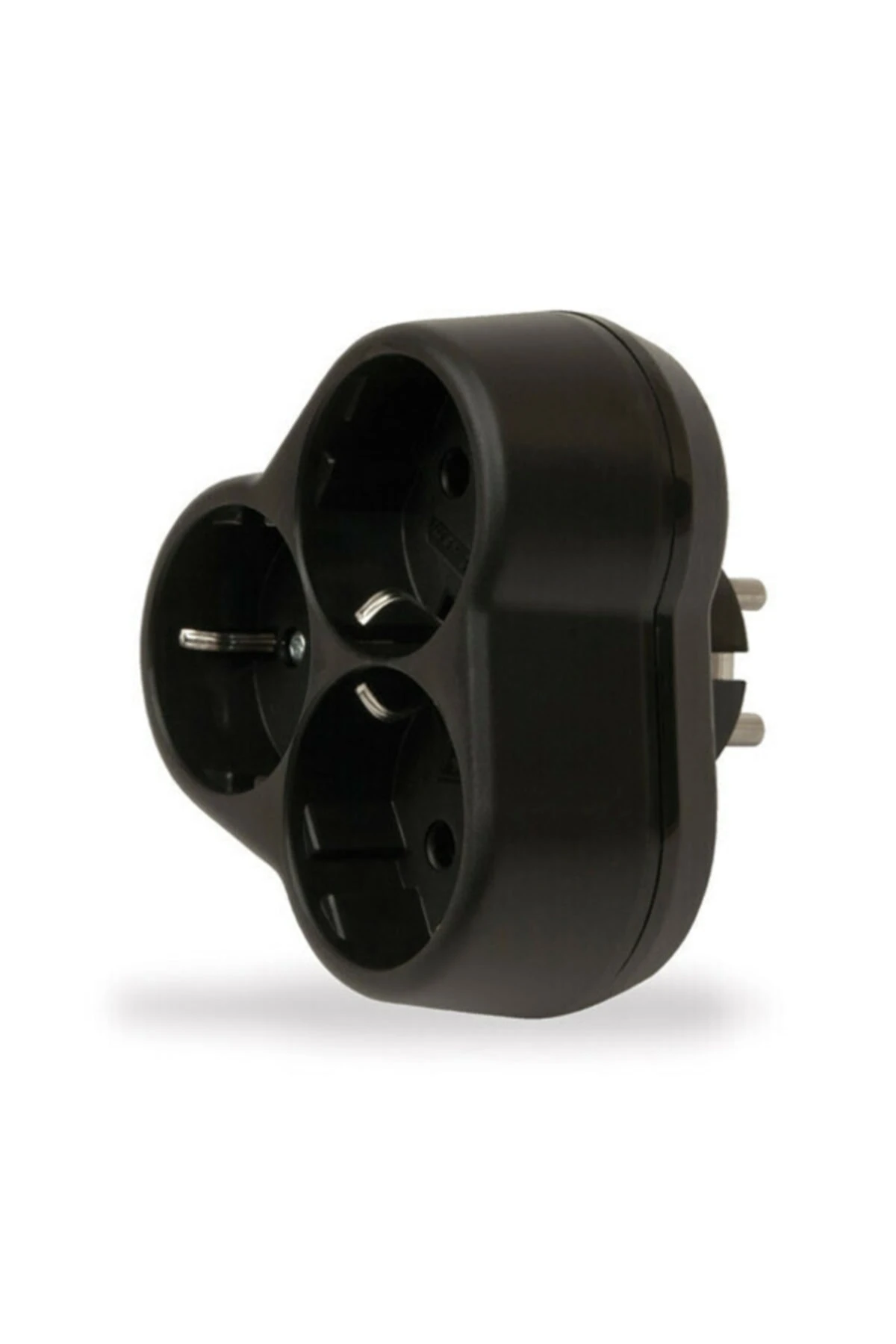 Viko Yonca 3'lü Topraklı Priz Siyah