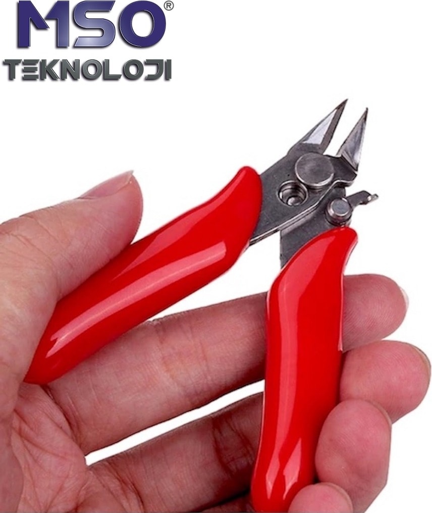 Paslanmaz Çelik Ergonomik Mini Misina Tel Kablo Yan Keski
