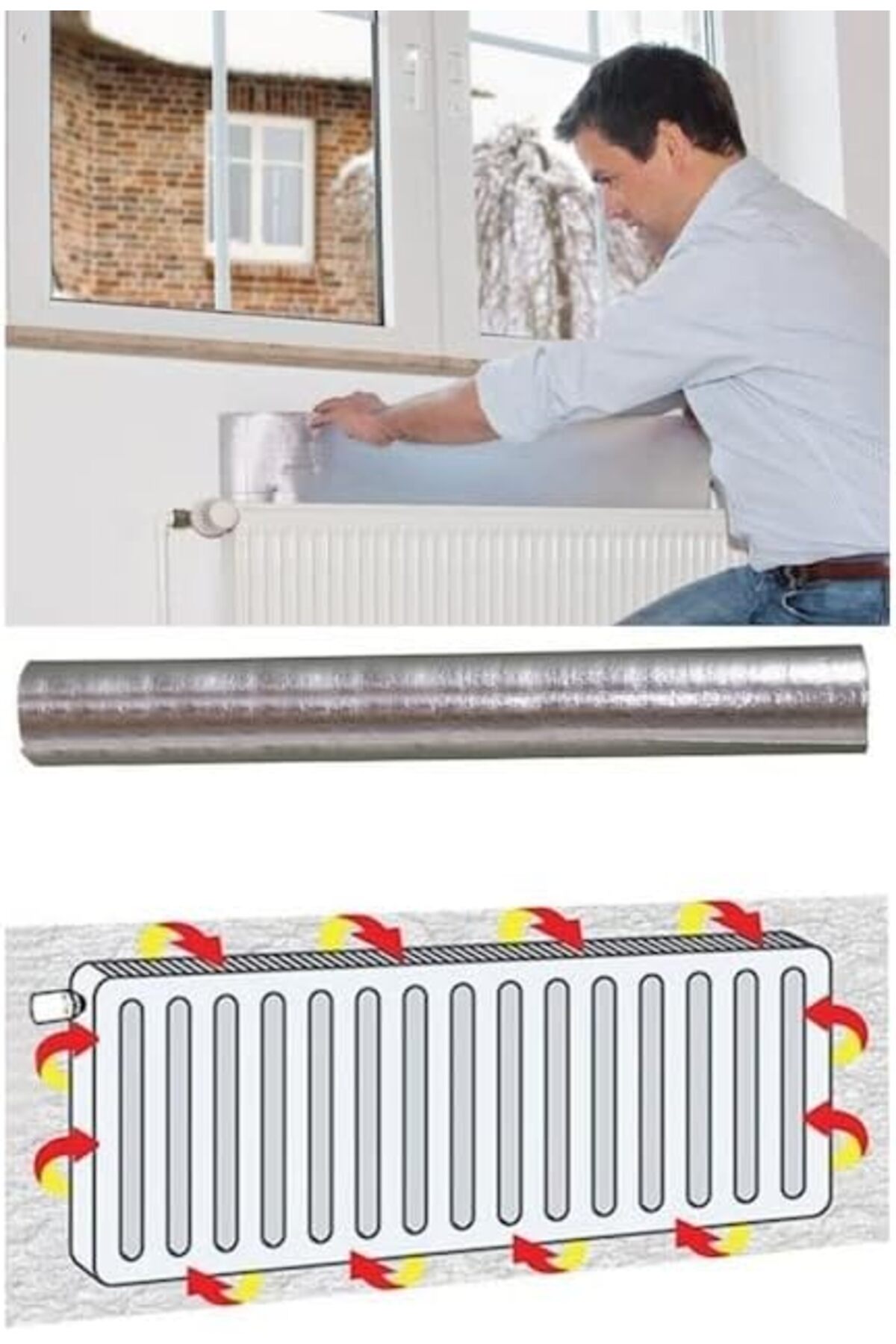 mrtshoppng 2 Adet Petek Arkası Yalıtım Levhası Radyatör Peteği İzolasyon Ev Isı Tasarruf Kalorifer A