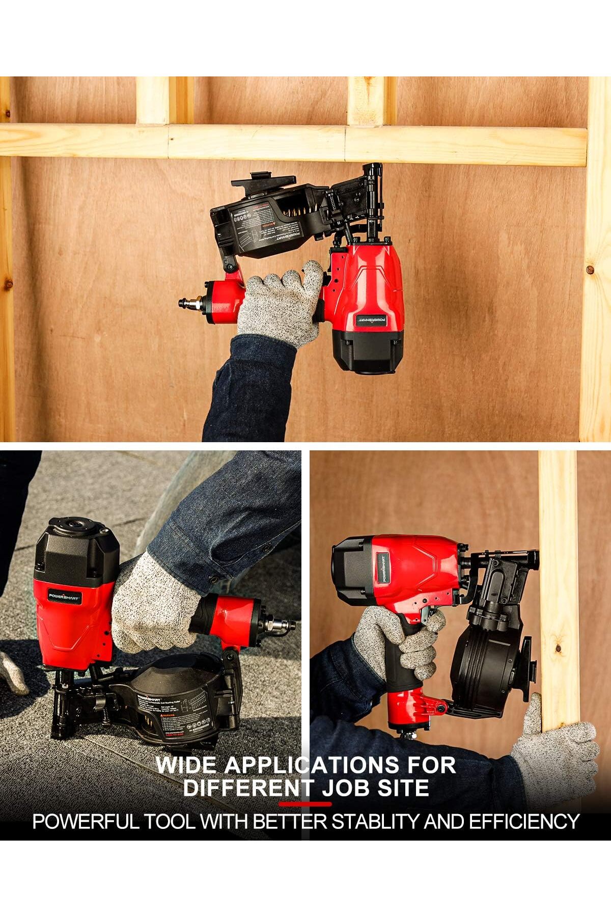 CN55 15 Derece Açılı Geniş Kullanım Amaçlı Havalı Çivi Tabancası Çivi Çakma Makinesi Çatı Palet Kasa