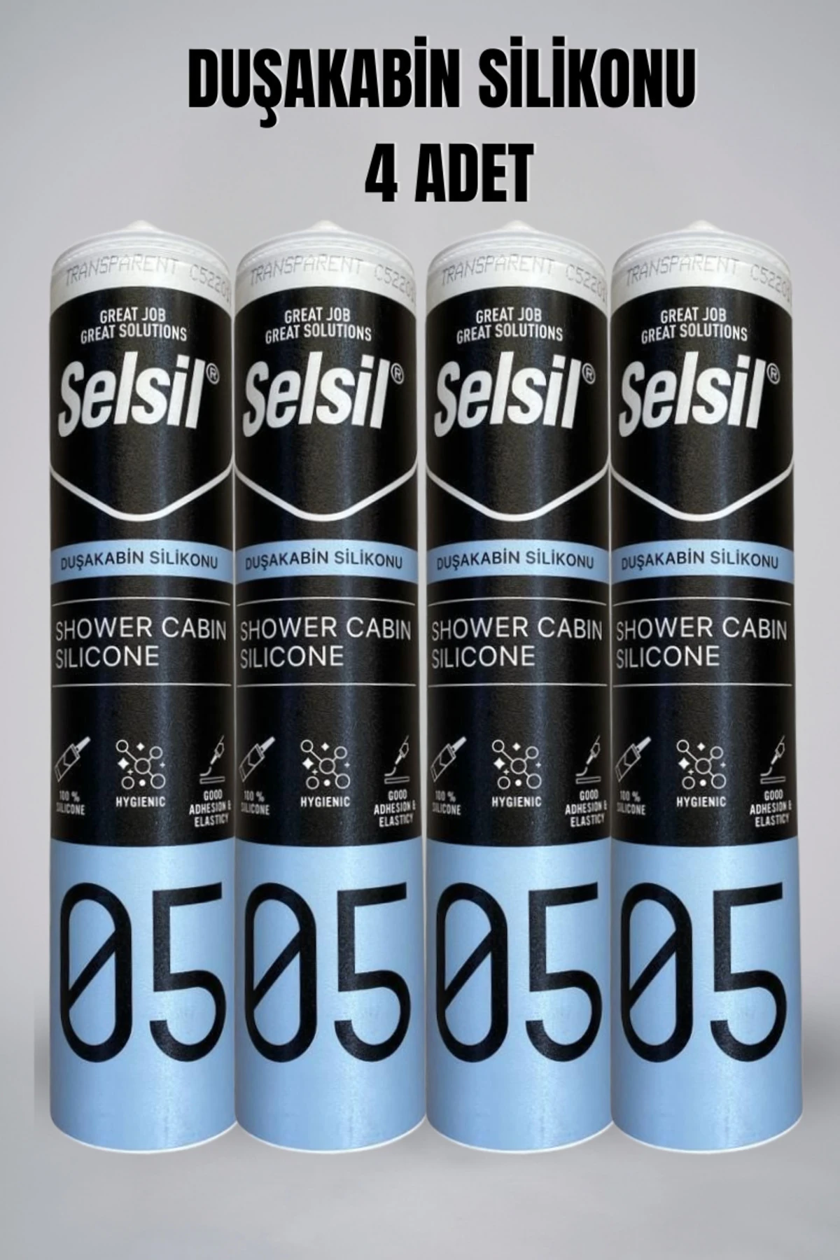 Duşakabin Silikonu - Suya Neme Küfe Dayanıklı Sızdırmazlık - 4 Adet