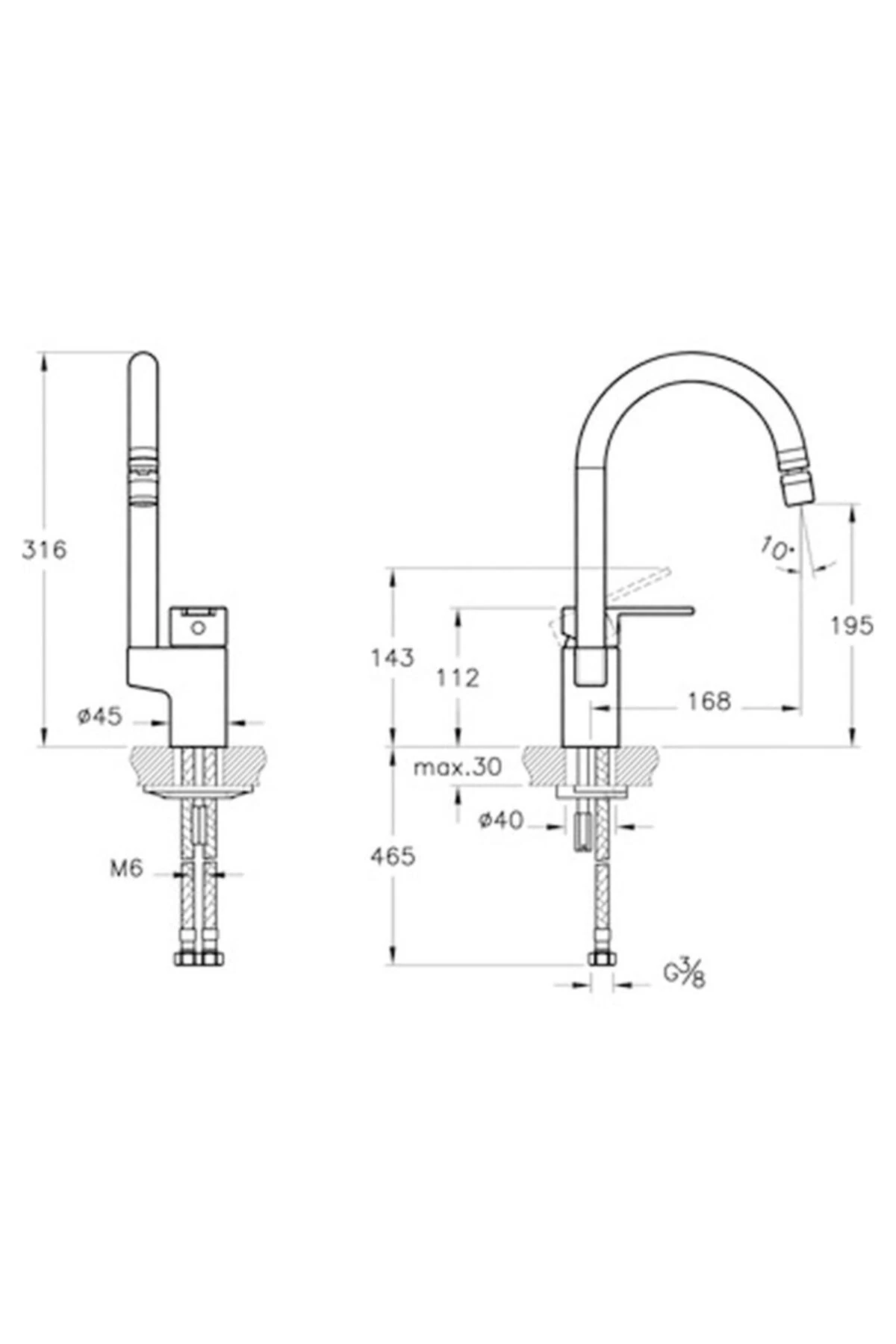 Fold S Lavabo Musluk Eviye Mutfak Ve Banyo Batarya Seti