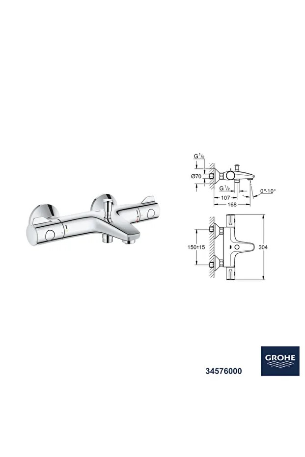 Bauedge Termostatik Banyo Bataryası Seti 24