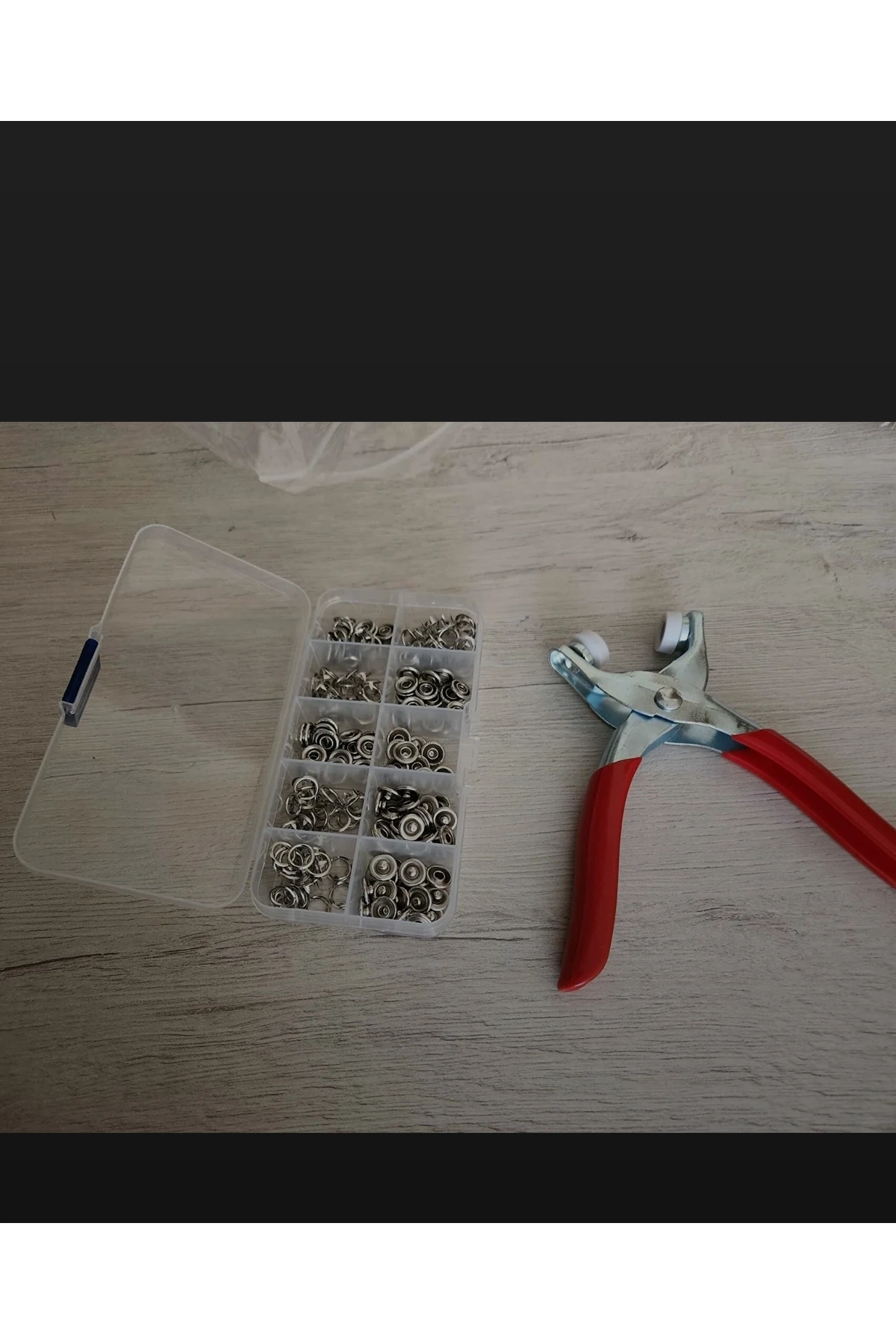 9.5 Mm 50takım Metal Çıt Çıt, El Pensesi, Set-saklama Kutusu ,Gömlek ve Bebe Çıtçıt Montaj Seti