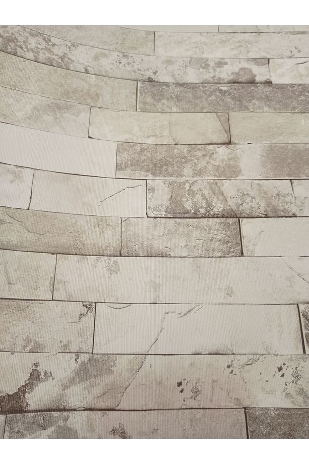 üç boyutlu taş desenli silinebilir duvar kağıdı 53 cm genişliğinde 10 metre uzunluğunda