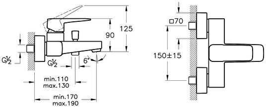 Root Square Banyo Bataryası A4273734 Fırçalı Nikel