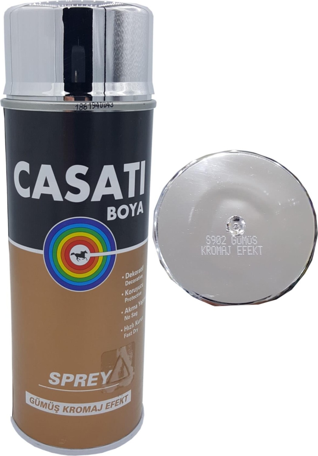 Akrilik Sprey Boya Gümüş Kromaj Efekt (Eskitme) 400 ml