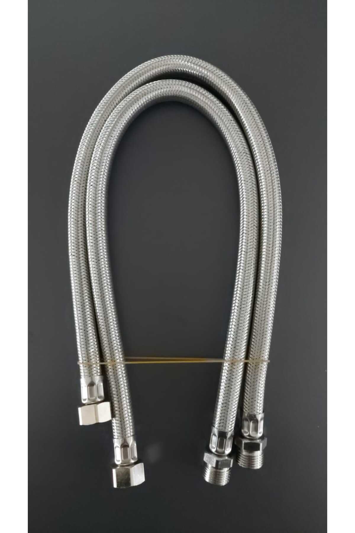 Beko  9170100087 Termosifon Şebeke Suyu Bağlantı Hortumu 65CM PASLANMAZ 2 ADET TAKIM