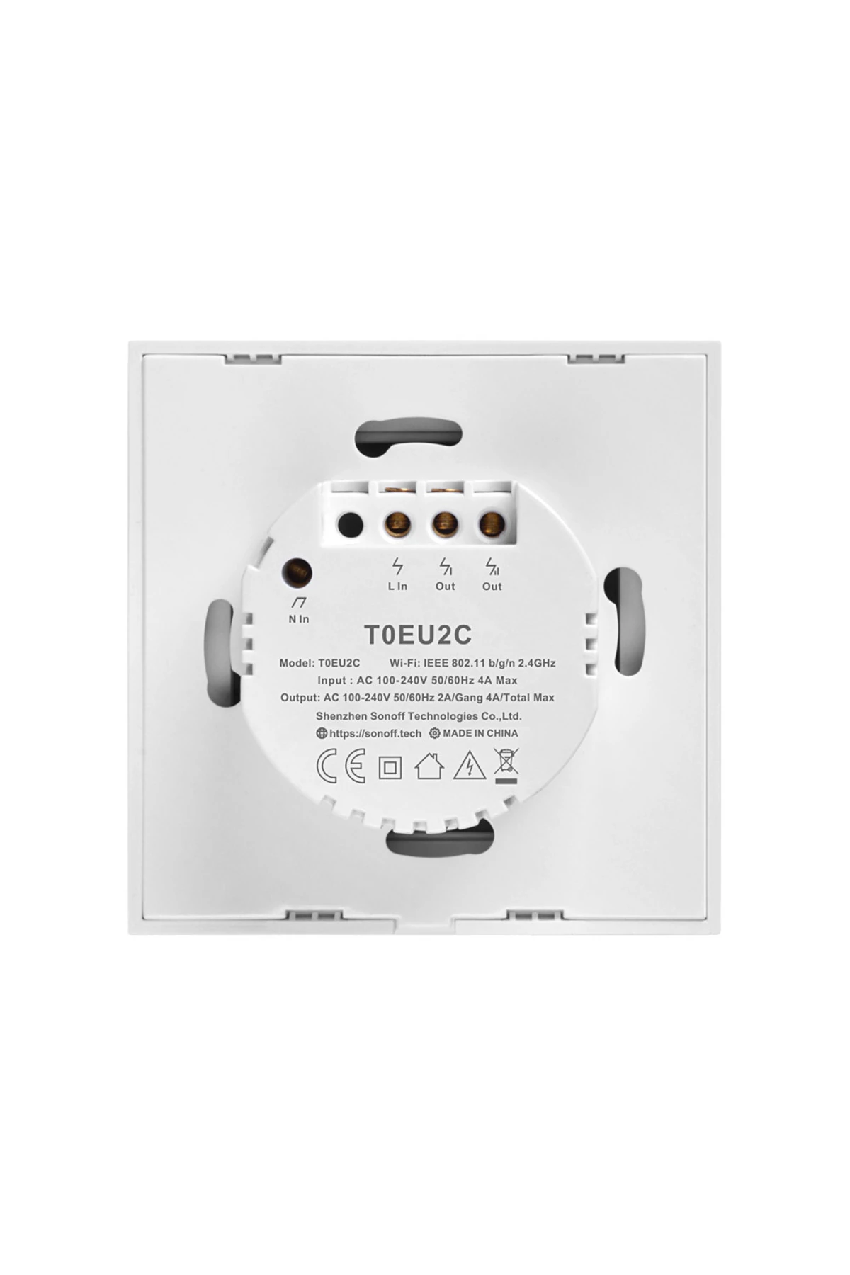T0-eu-2c Akıllı Dokunmatik Duvar Anahtarı 2 Kanallı
