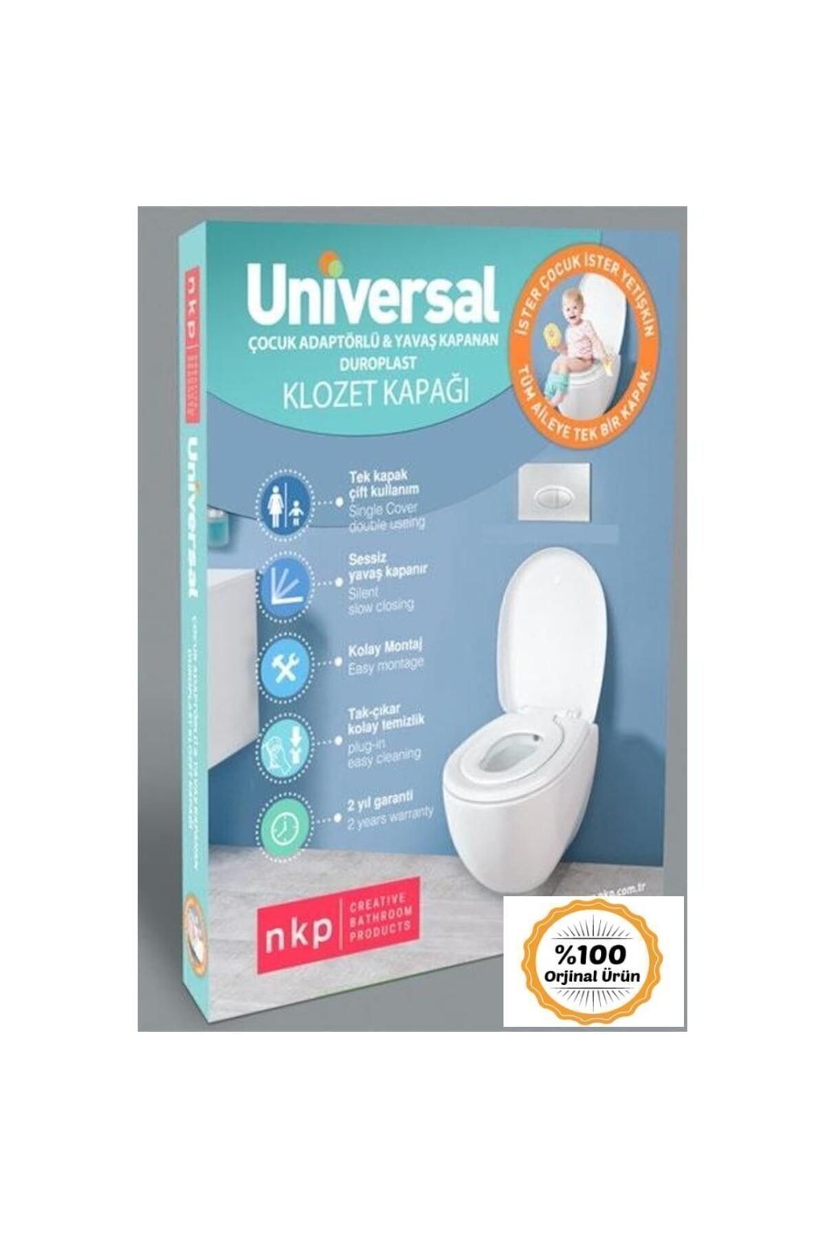 Universal Çocuk Adaptörlü Amortisörlü Klozet Kapağı Kapak
