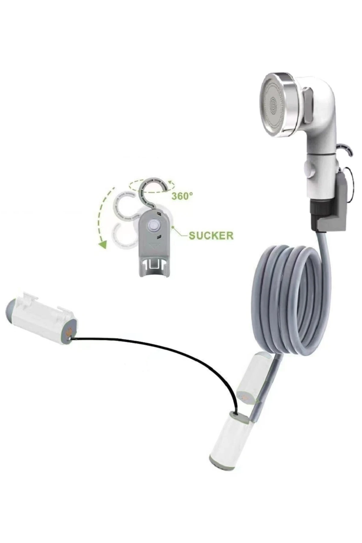 Portatif Kamp Duşu Kaliteli ve USB Şarjlı Damacanaya girebilen Araç Karavan her yerde