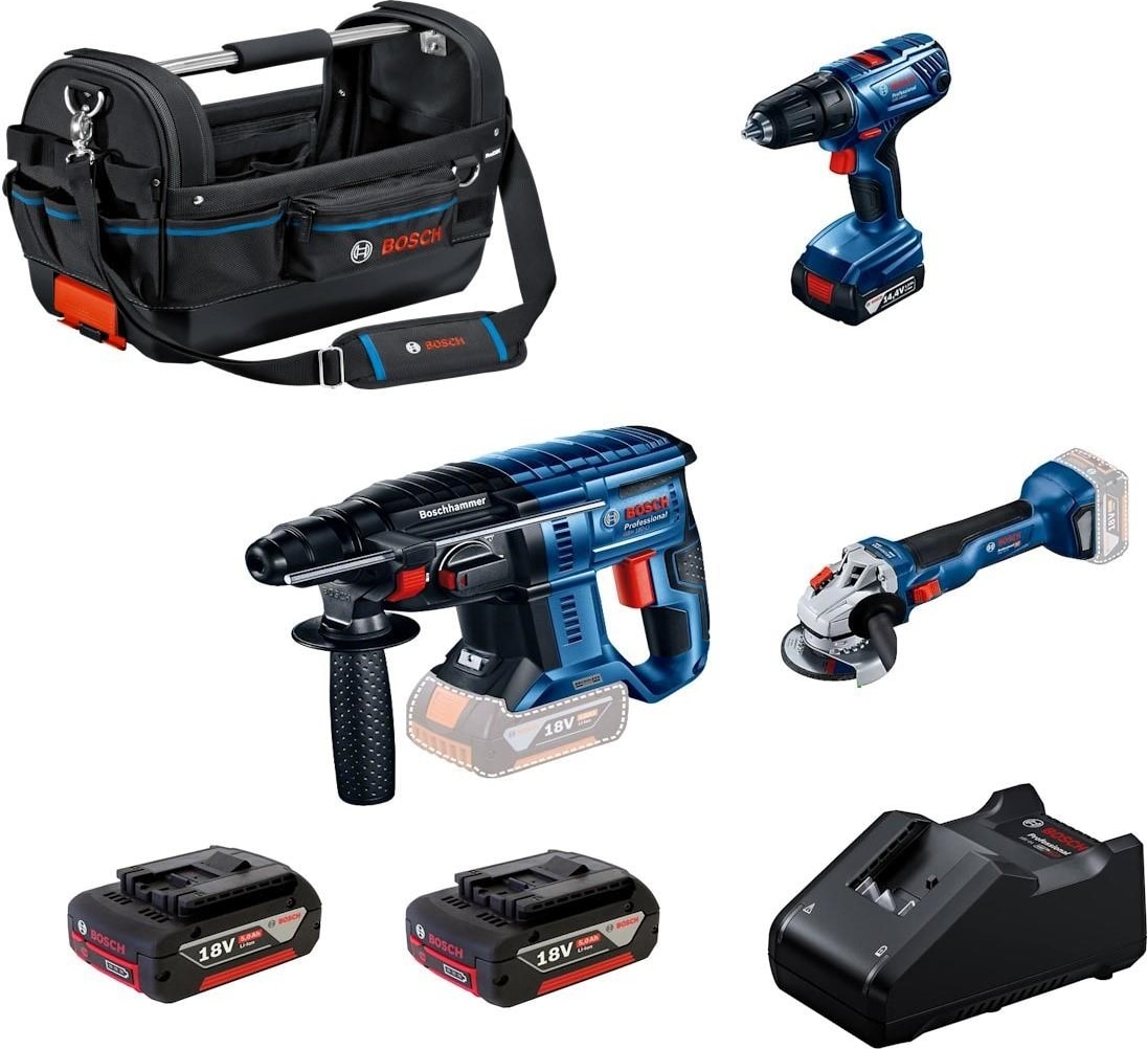 BOSCH Gwt 20 Çanta + Gbh 180-LI + Gws 180-LI + Gsr 180 + 2x5.0 Ah Set