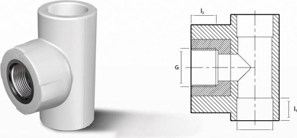 Pprc 20 mm-1/2" İç Dişli Te