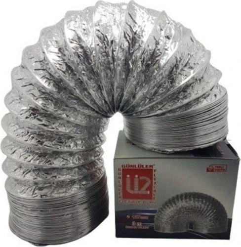 Aspiratör Borusu 3 M Telli 127 mm Davlumbaz Havalandırma Borusu Aspiratör 3mt