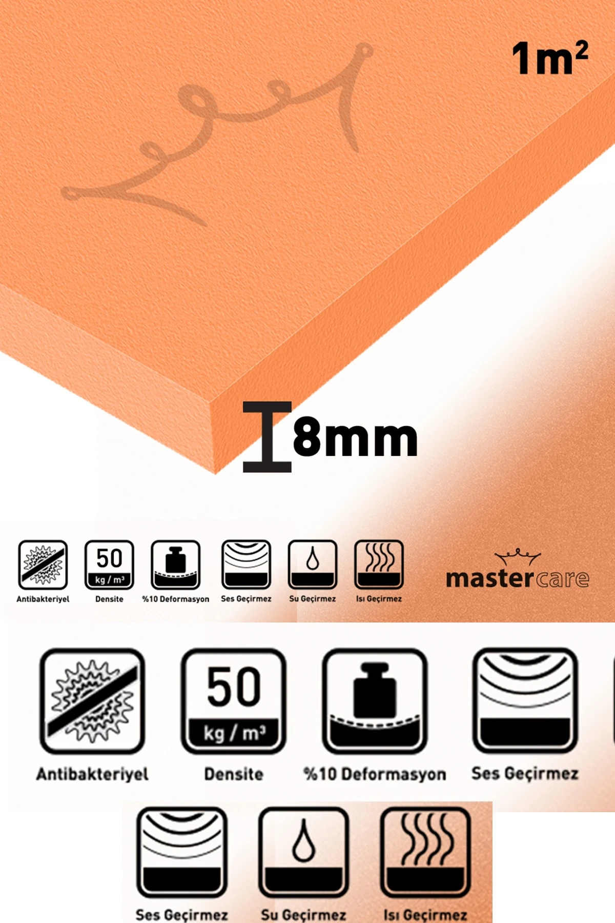5'li Levha Xpe Ses Yalıtım Izolasyon 8mm Kalınlığında 1m2 Boyunda