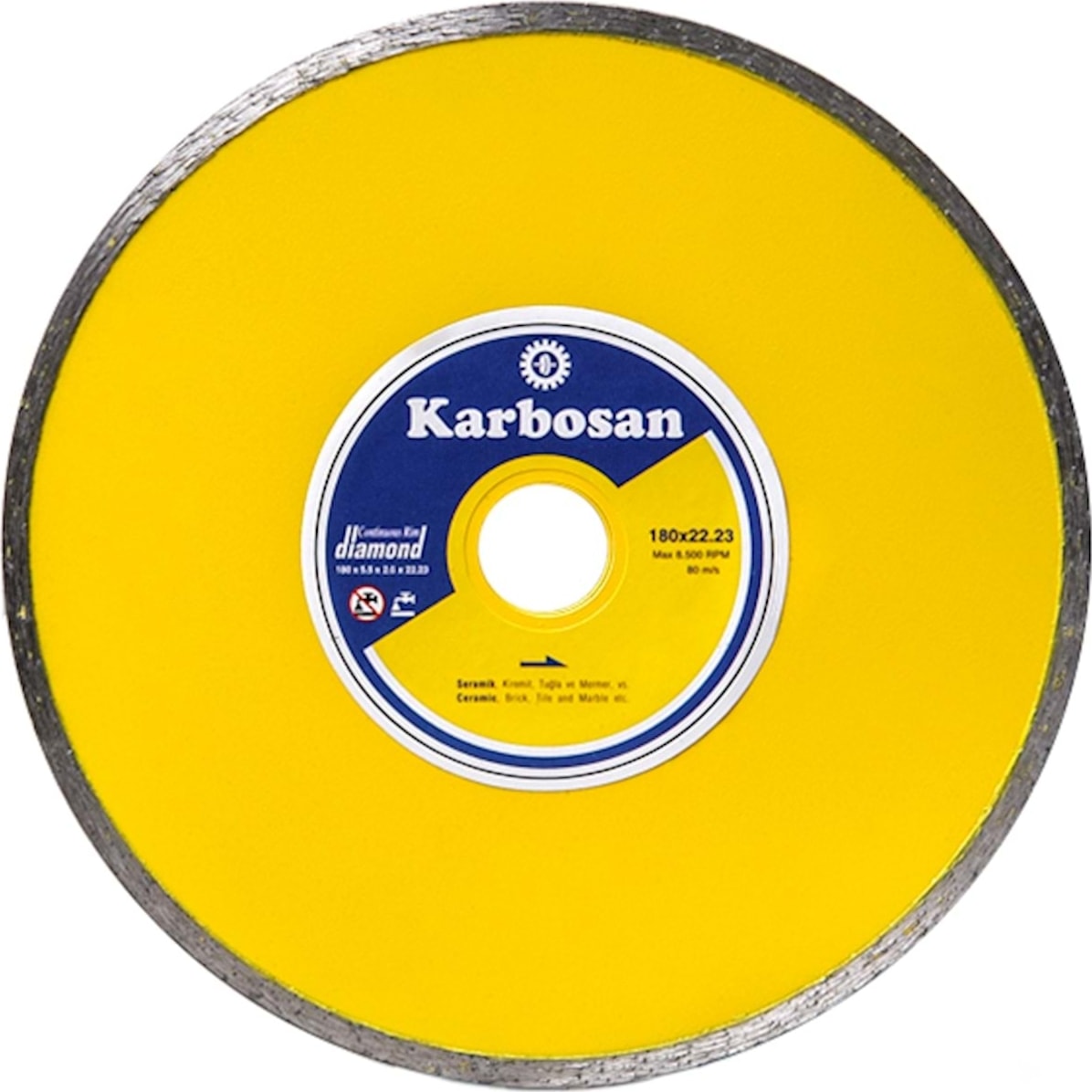 Sürekli Elmas Kesici 180 x 2.0 x 22.23