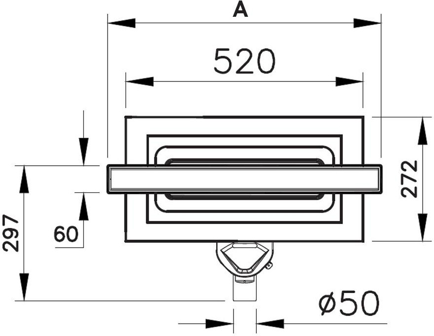 Eco-Flow V-Flow DK100 50 cm Duş Kanalı Krom 59980478000