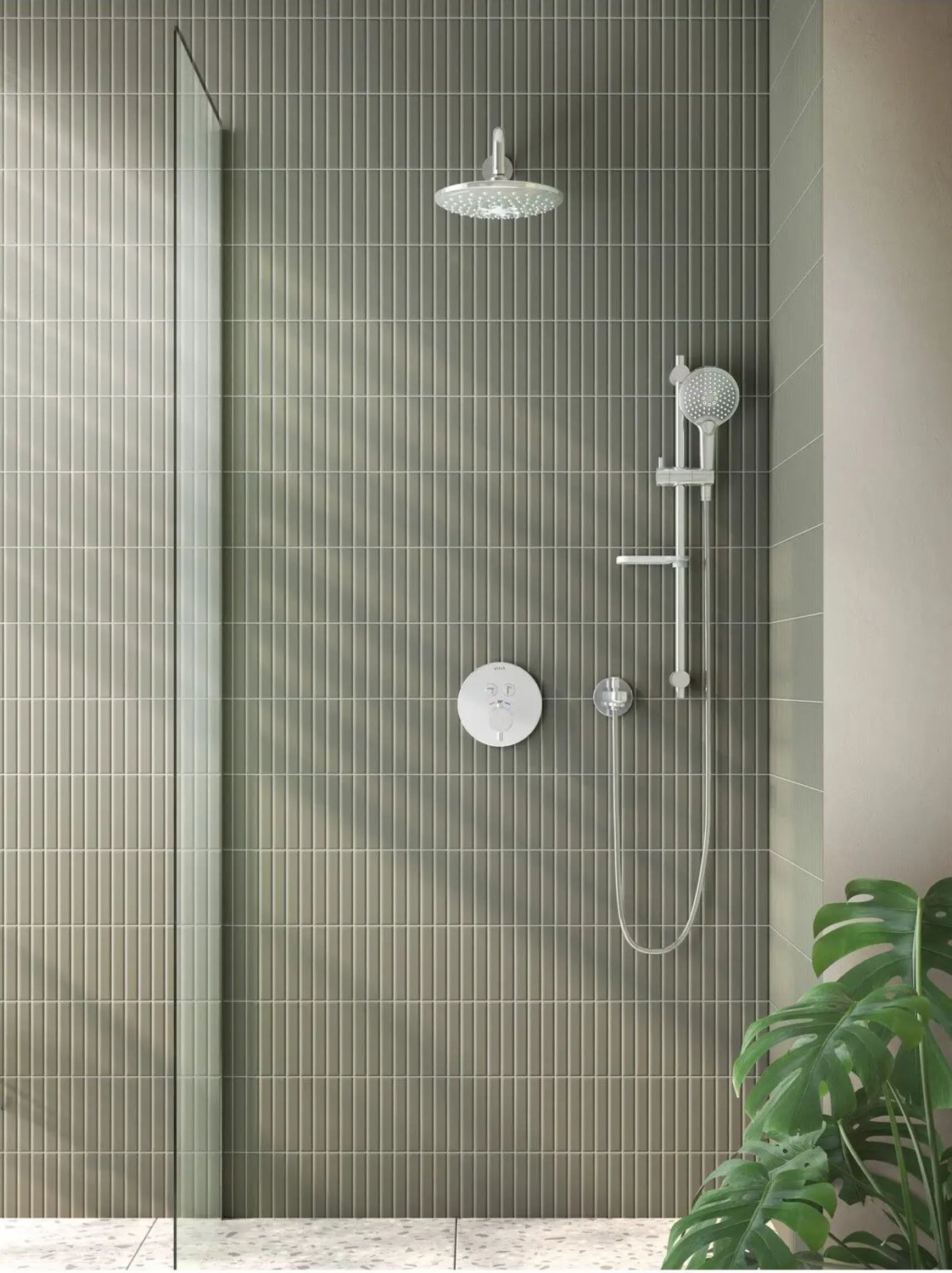 Aquaheat A42718 Ankastre Termostatik Banyo Bataryası, Sıva Üstü Grubu, Krom