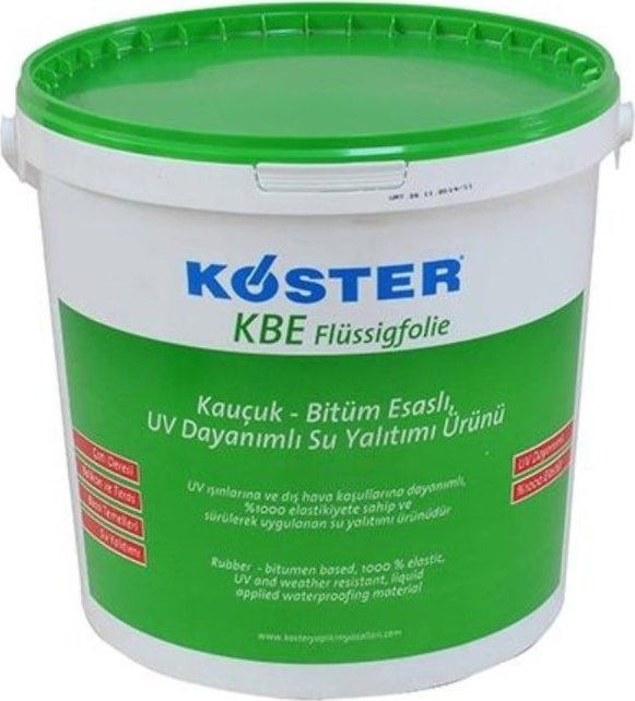 Kbe Flüssigfolie Bitüm Kauçuk Uv Dayanımlı Likit Membran Su Yalıtımı 20 kg